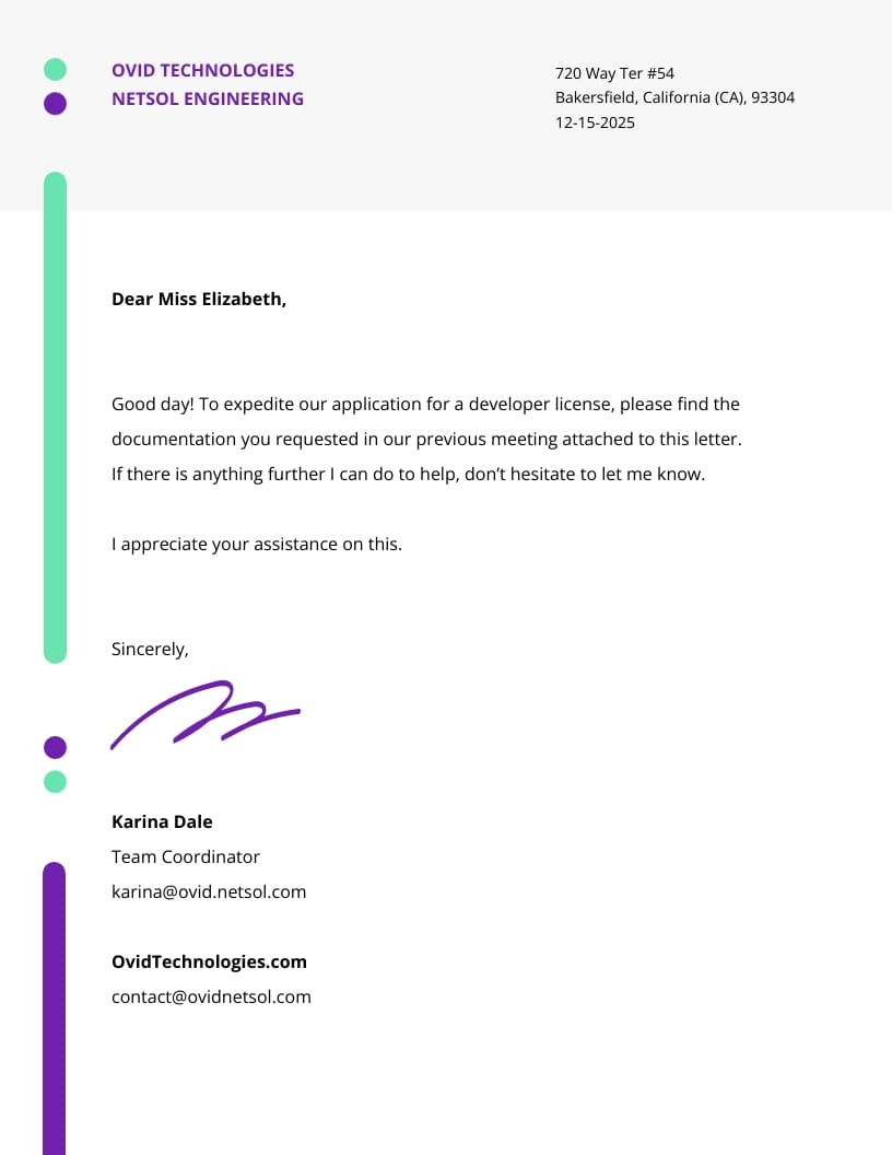 Simple Business Letterhead Template