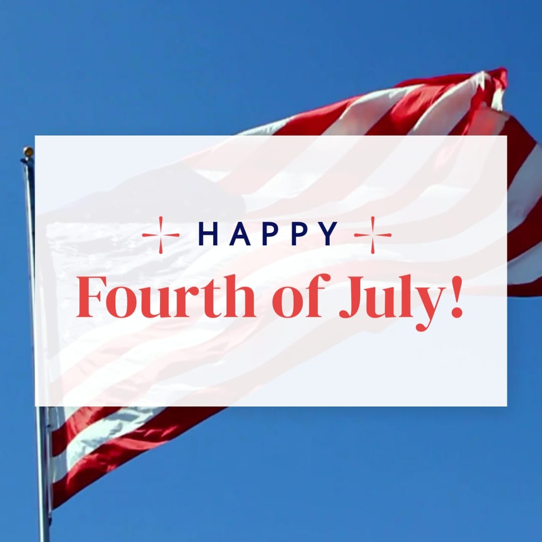 Simple Independence Day Greeting Card Square Template