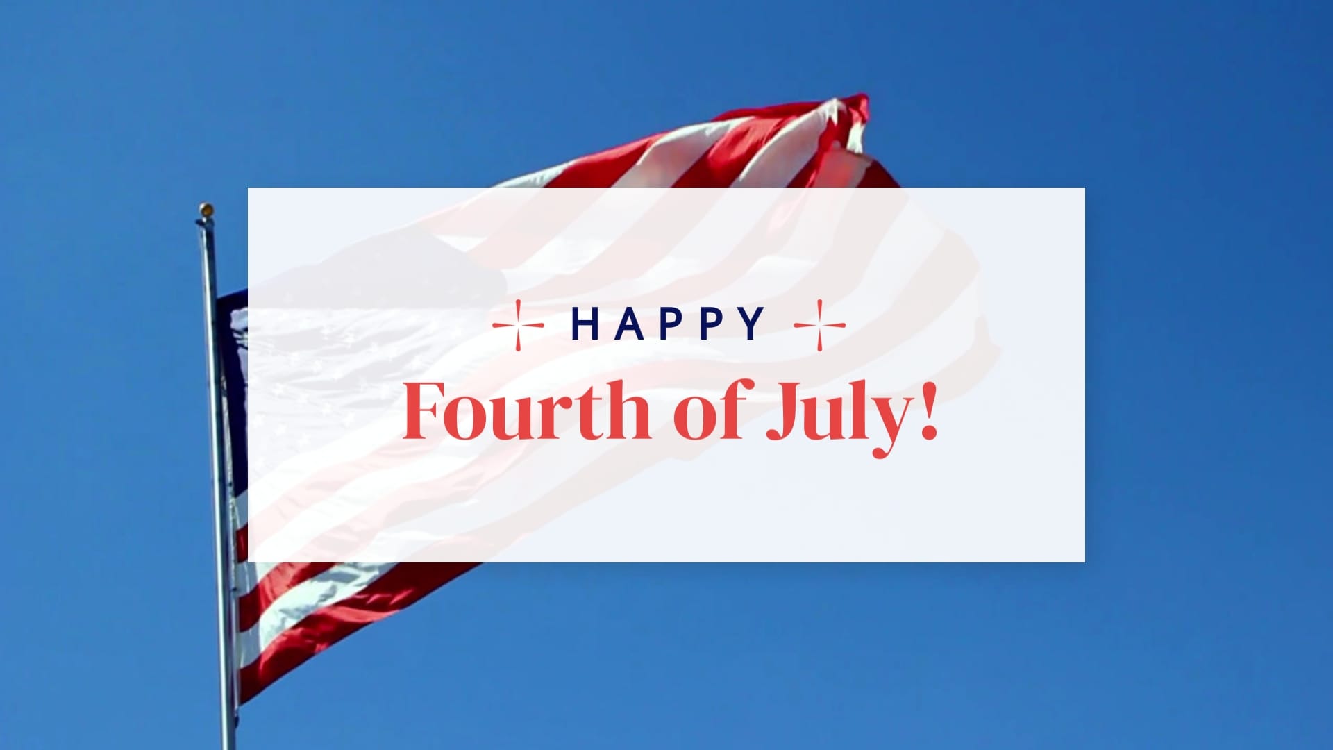 Simple Independence Day Greeting Card Template