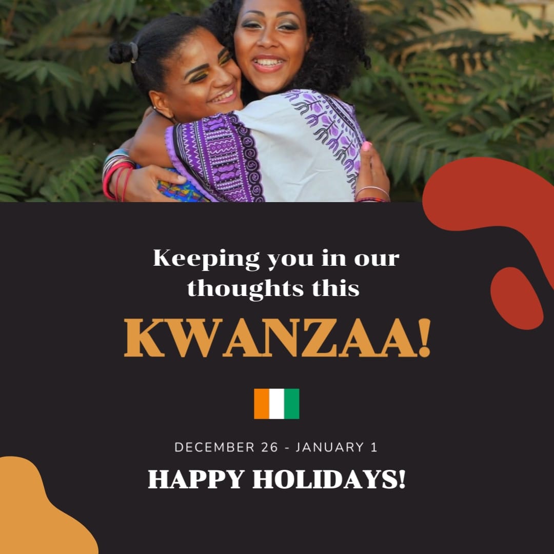 Simple Kwanzaa Greeting Card Square Template