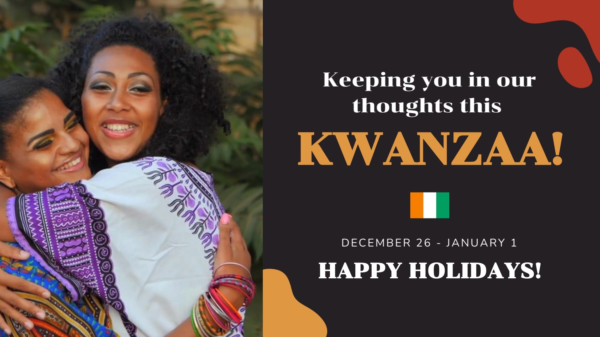 Simple Kwanzaa Greeting Card Template
