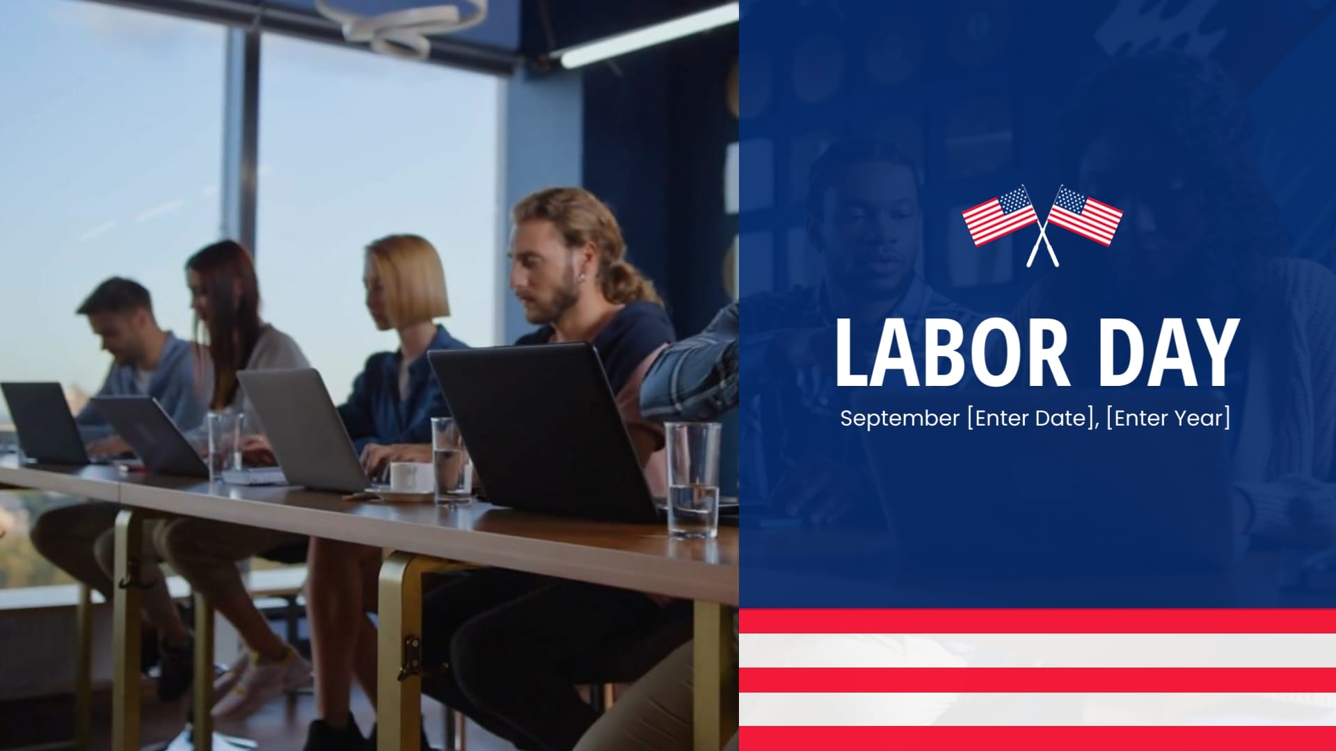 Simple Labor Day Greeting Card Template