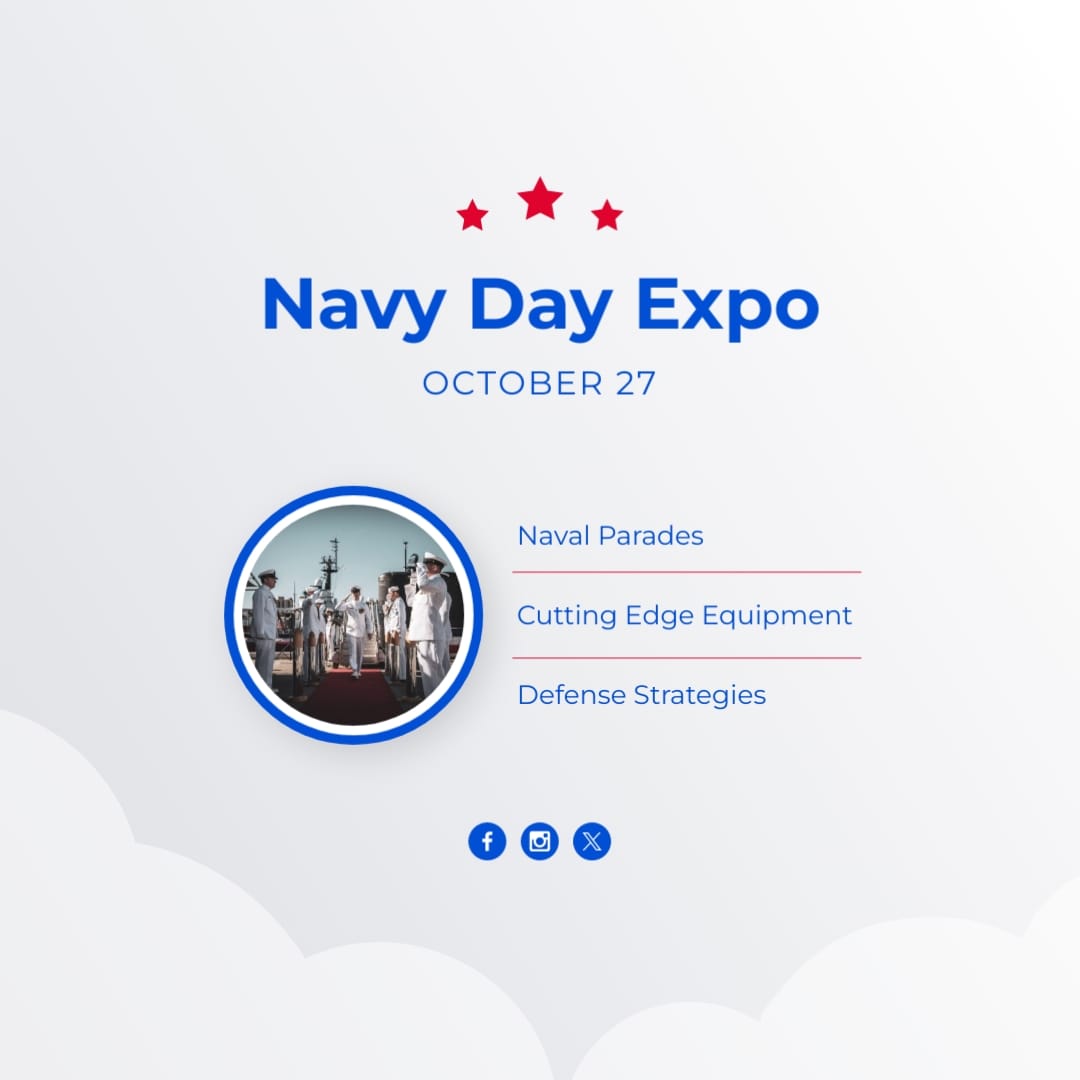 Simple Navy Day Greeting Card Square Template