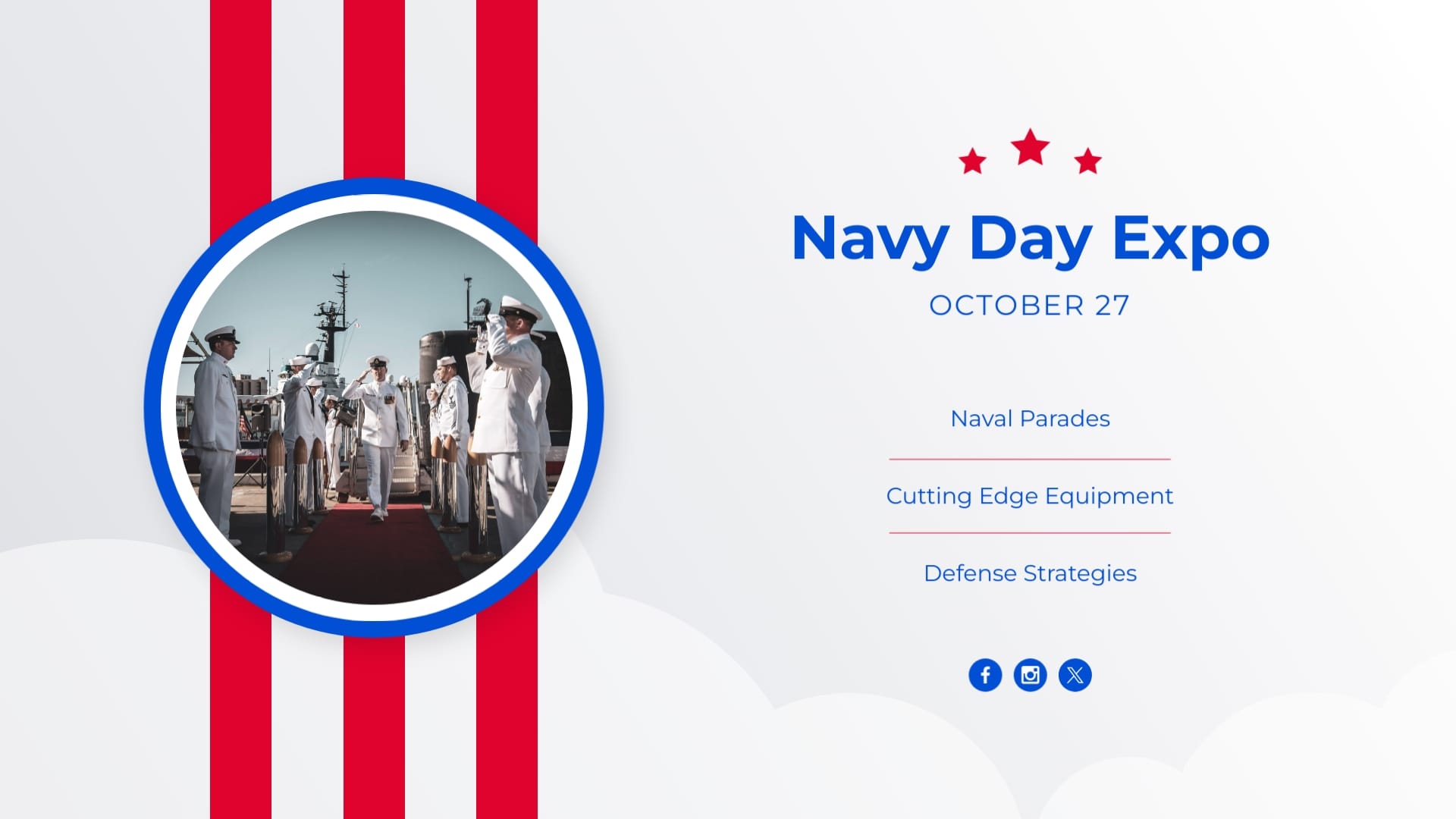 Simple Navy Day Greeting Card Template