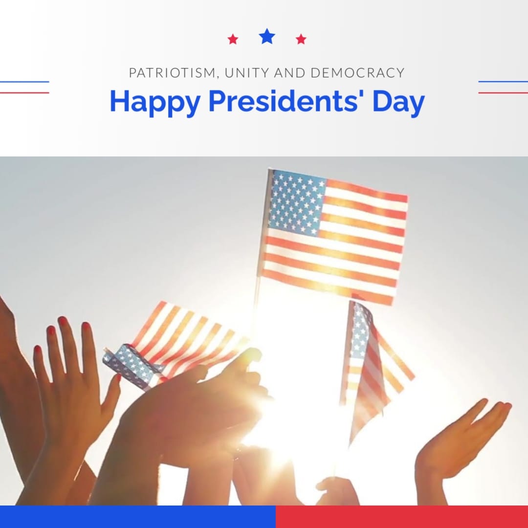 Simple Presidents Day Greeting Card Square Template