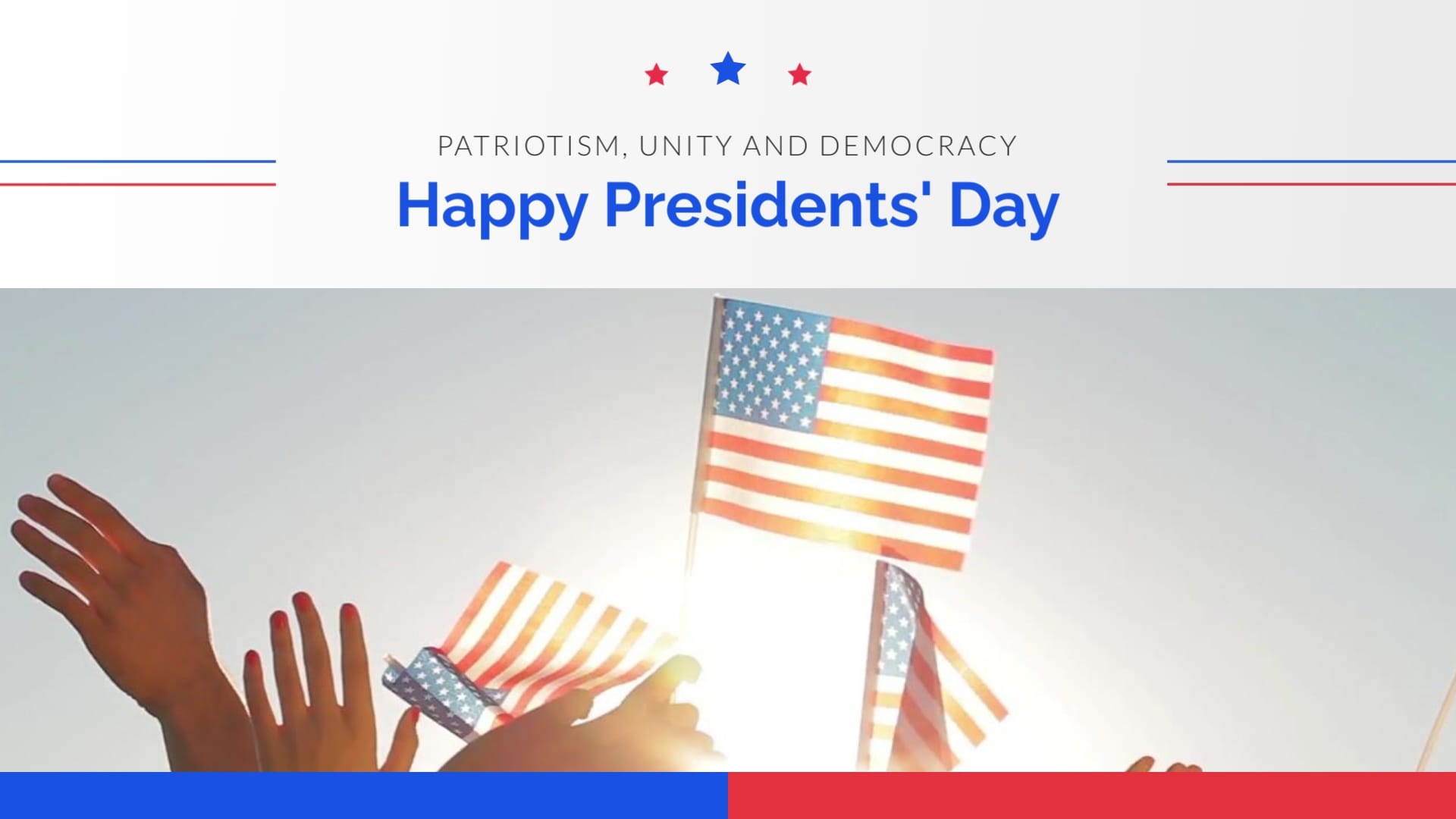 Simple Presidents Day Greeting Card Template