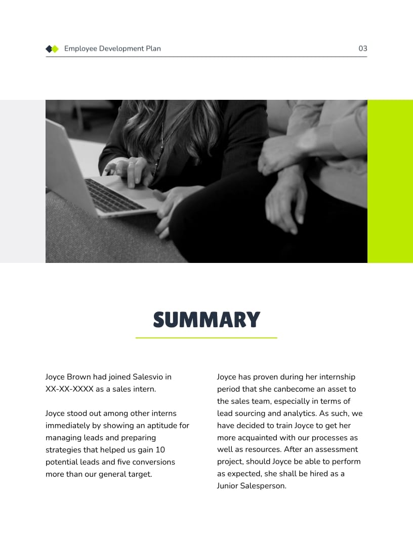 Skill-Based Employee Development Plan Template - Slide 3 Skill-Based Employee Development Plan Template - Slide 3