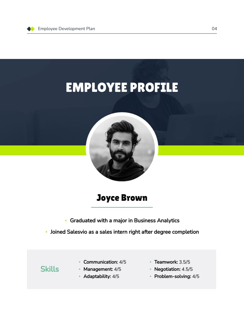 Skill-Based Employee Development Plan Template - Slide 4 Skill-Based Employee Development Plan Template - Slide 4