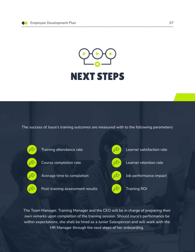 Skill-Based Employee Development Plan Template - Slide 7 Skill-Based Employee Development Plan Template - Slide 7