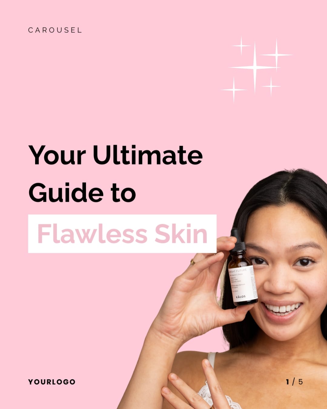 Skin Care Twitter X Carousel Post Vertical Template