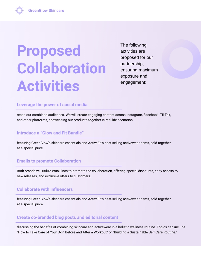 Skincare Brand Collaboration Proposal Template - Slide 6 Skincare Brand Collaboration Proposal Template - Slide 6
