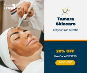 Skincare Company Display Ad Template
