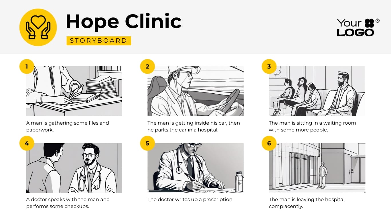 Sleek Annual Health Checkup Storyboard Template