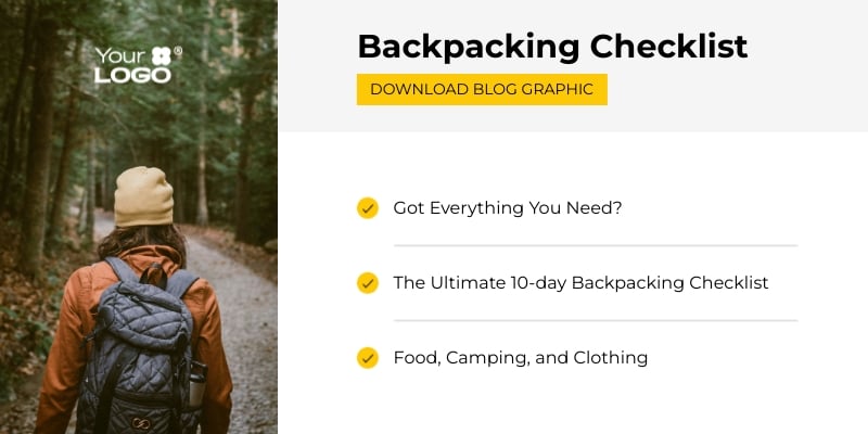 Sleek Backpacking Checklist Download Blog Graphic Template
