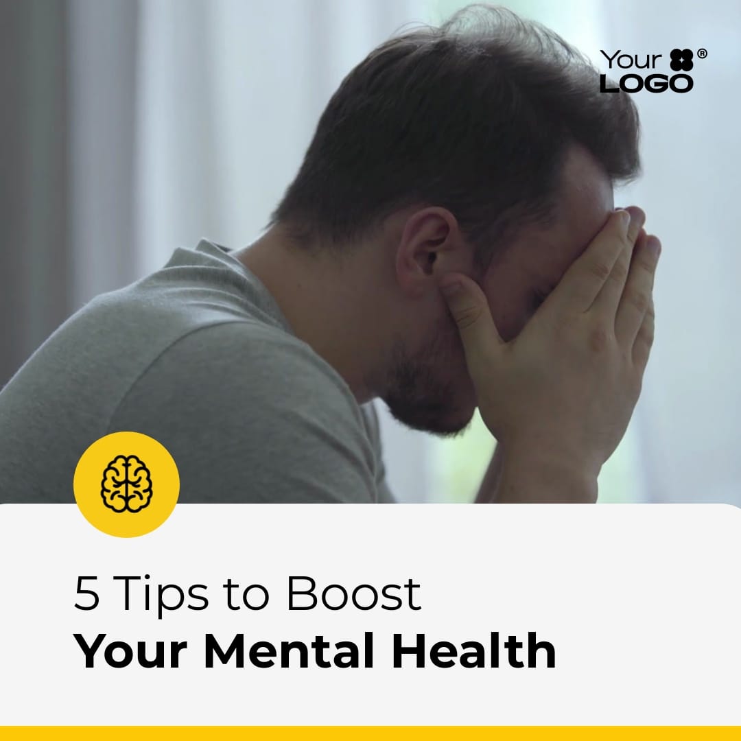 Sleek Better Mental Health State Listicle Video Square Template