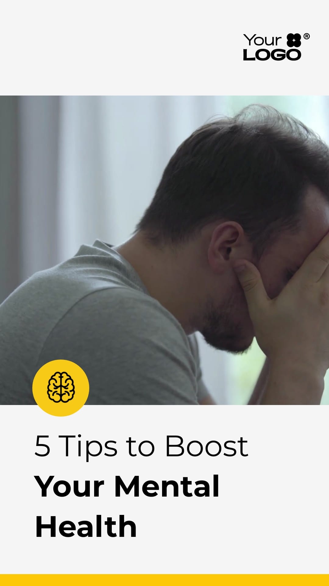 Sleek Better Mental Health State Listicle Video Vertical Template