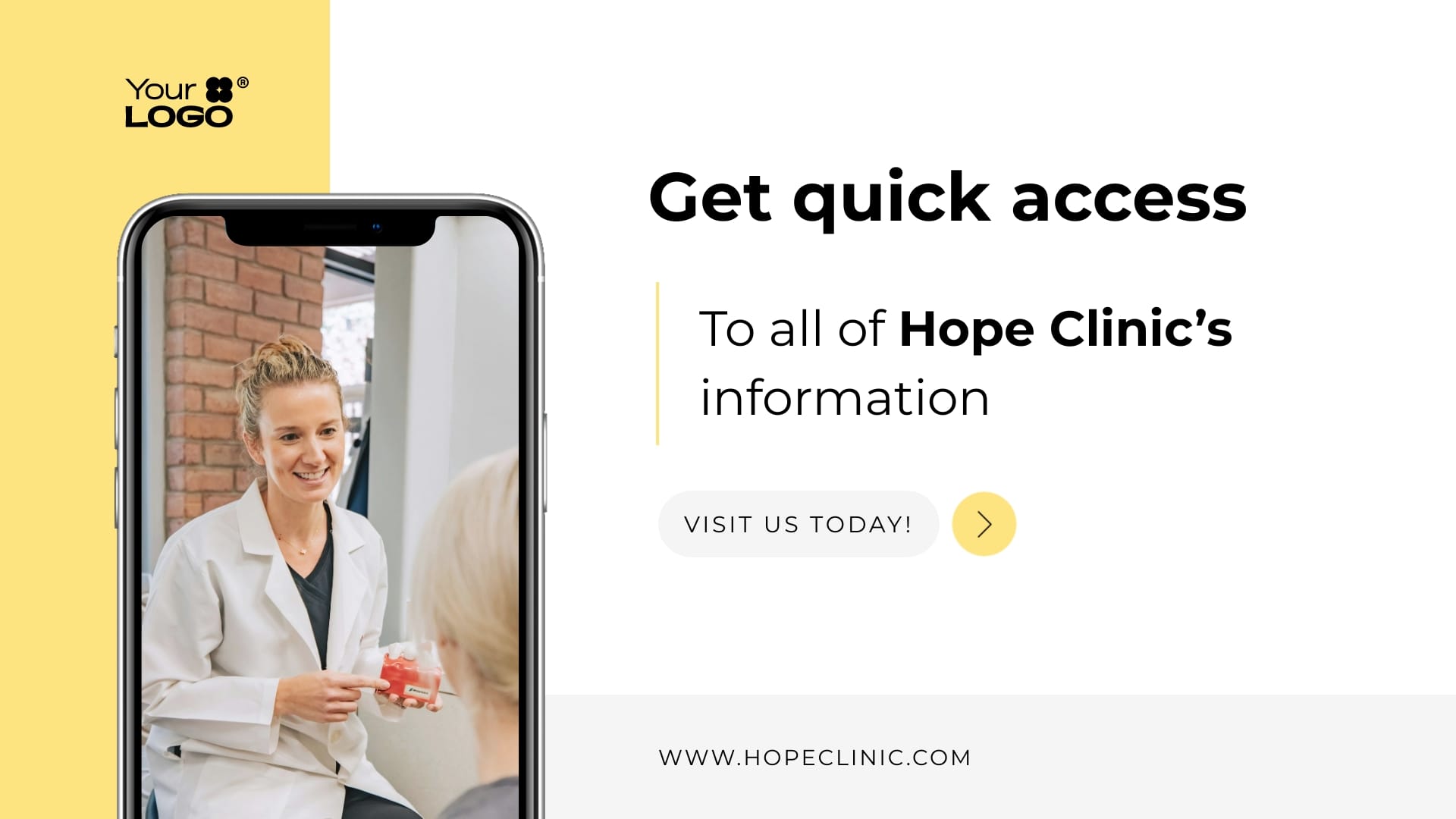 Sleek Clinic Website Promo Mockup Template
