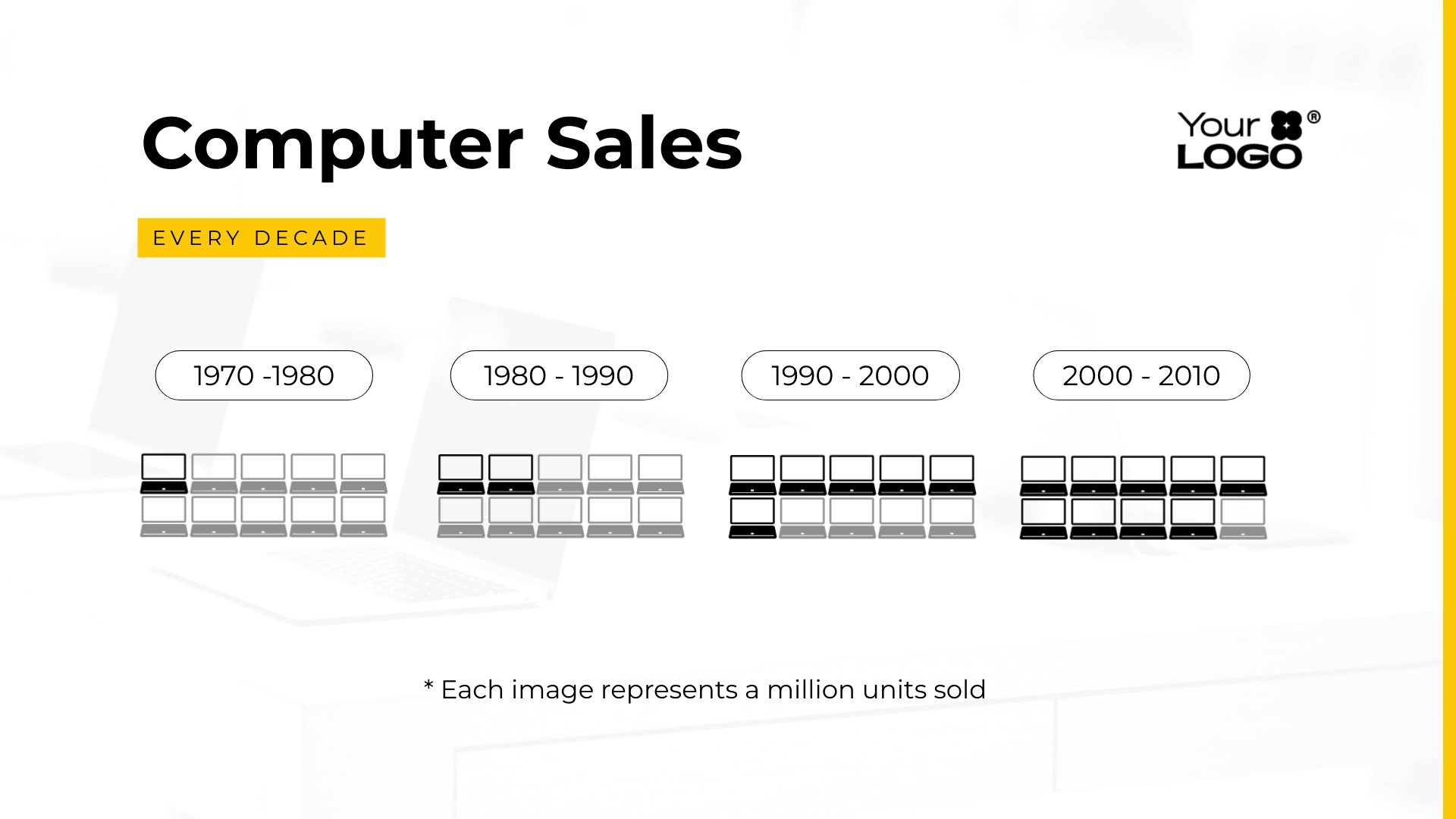 Sleek Computer Sales Pictogram Template