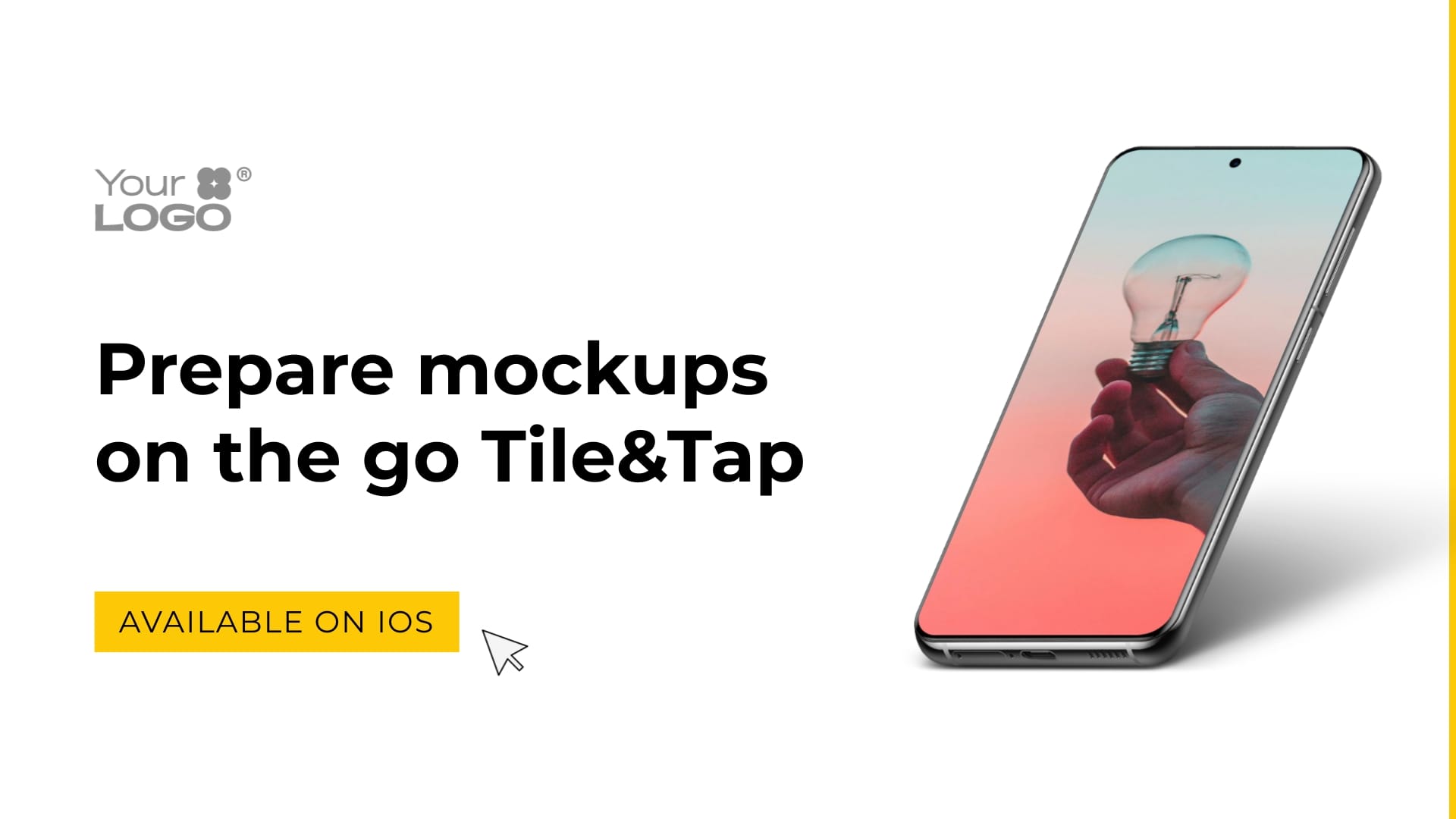 Sleek Construction Portfolio App Mockup Template