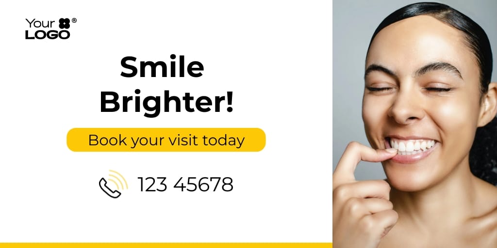 Sleek Dentist Website Header Template