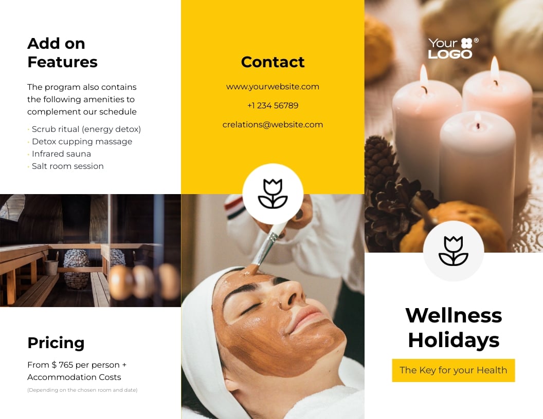 Sleek Detox Program Trifold Brochure Template