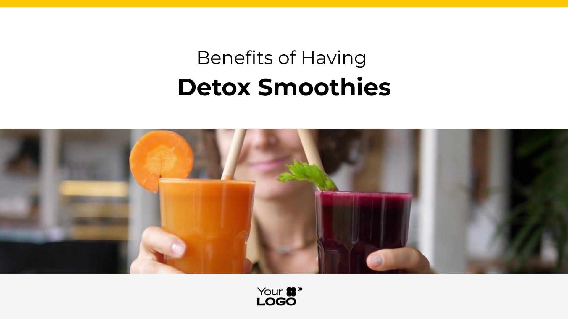 Sleek Detox Smoothies for Health Benefits Listicle Video Template