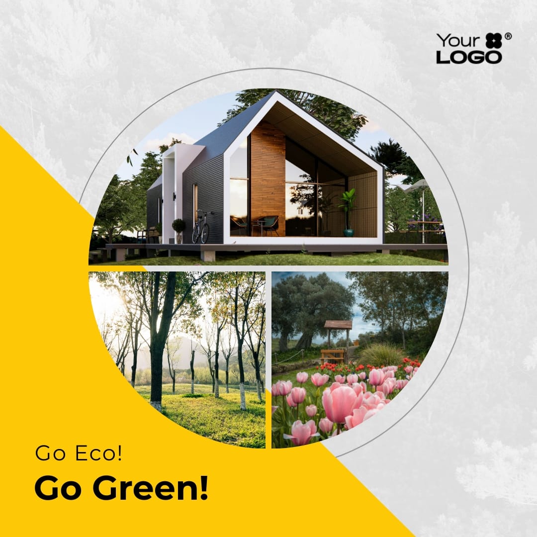 Sleek Eco Friendly House Collage Template