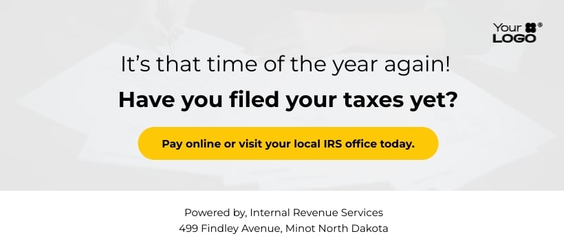 Sleek End of Tax Year Facebook Page Cover Template
