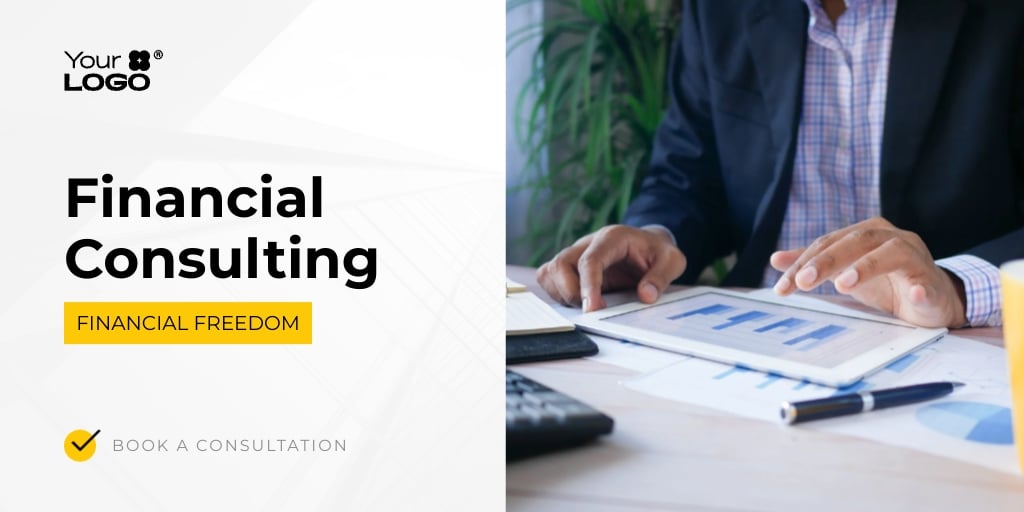 Sleek Financial Consulting Website Header Şablon