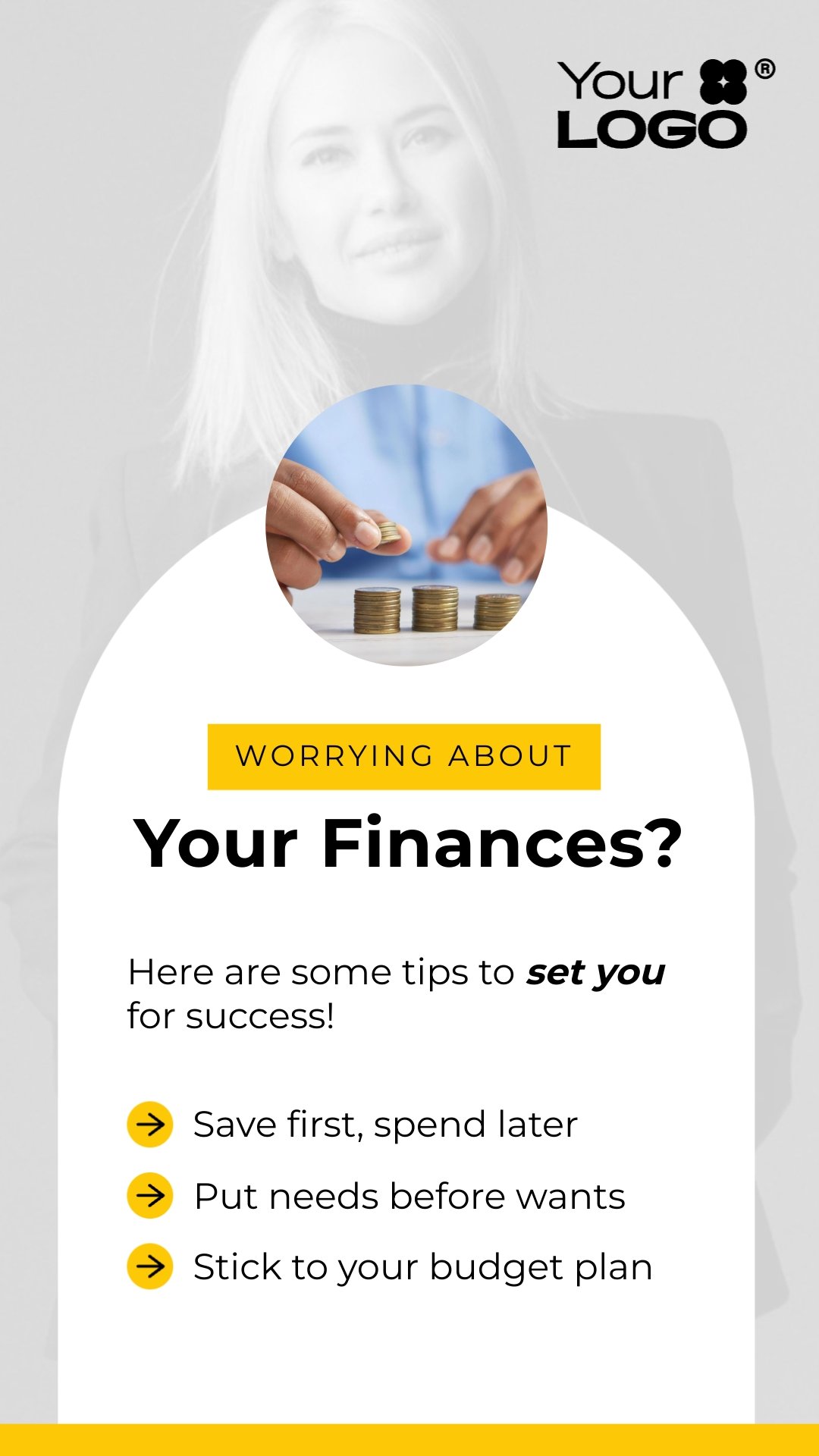 Sleek Financial Tips Instagram Story Template
