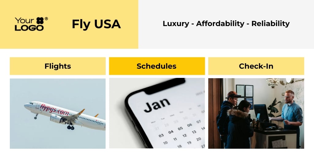Sleek Flight Booking Platform Website Header Template