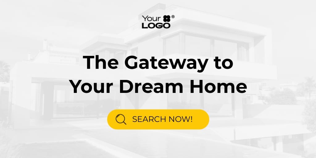 Sleek FourWalls Real Estate Website Header Şablon