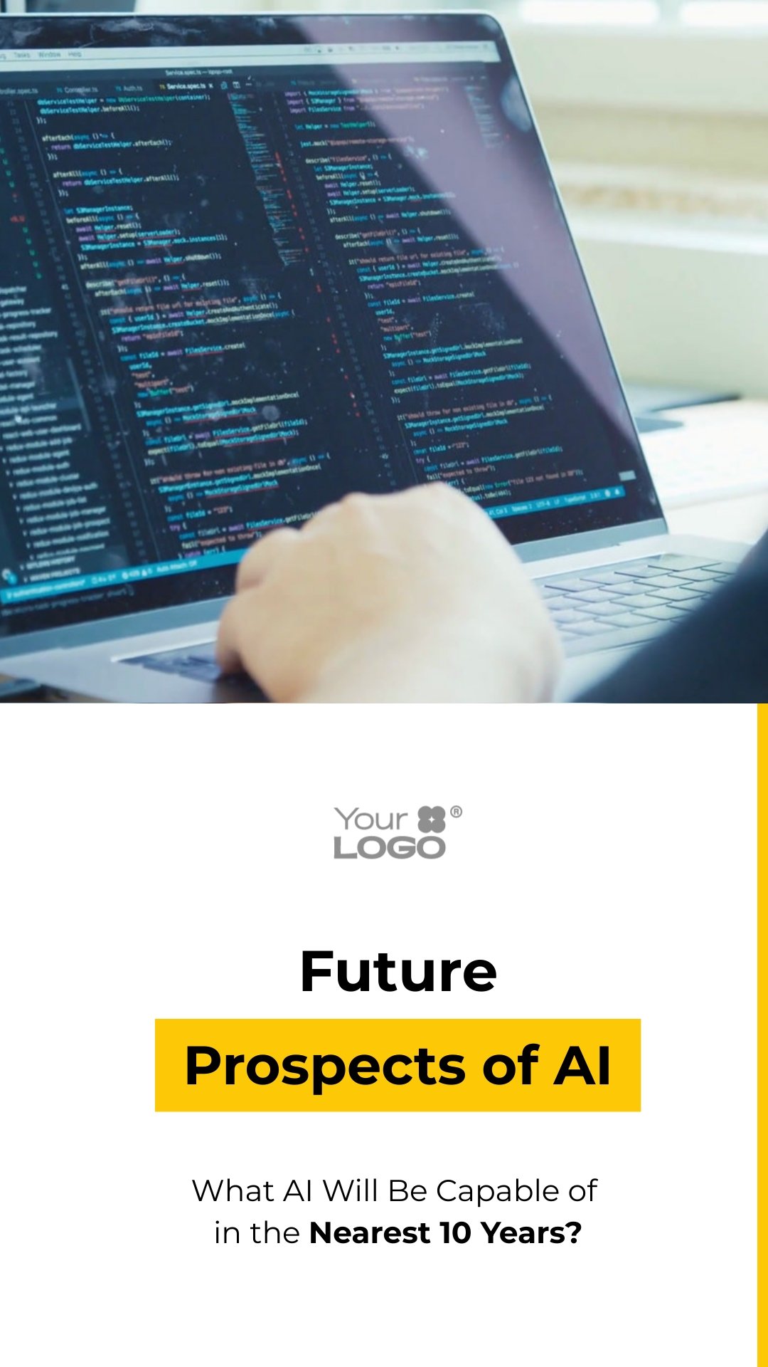 Sleek Future Prospects of AI Explainer Video Vertical Template
