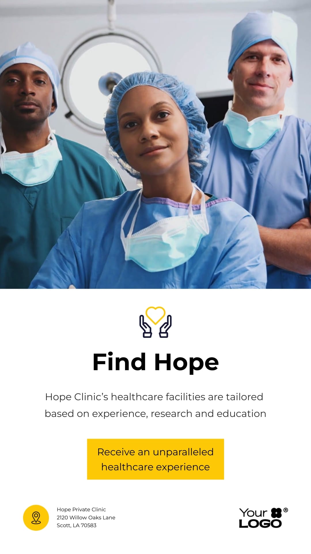 Sleek General Care Private Clinic Promo Video Vertical Template