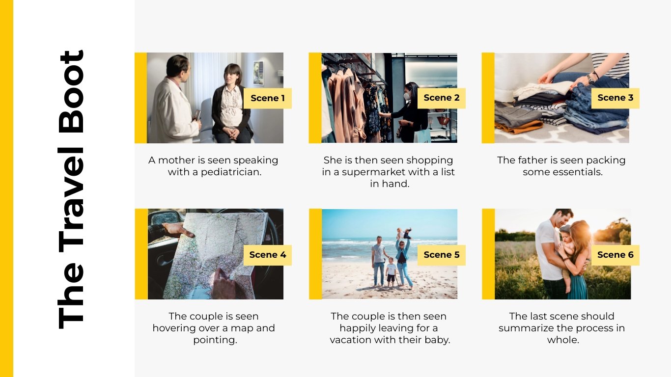 Sleek Going on A Trip with A Newborn Storyboard Template