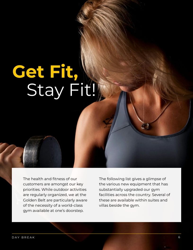 Sleek Golden Belt International Hotel Magazine Template - Slide 6 Sleek Golden Belt International Hotel Magazine Template - Slide 6