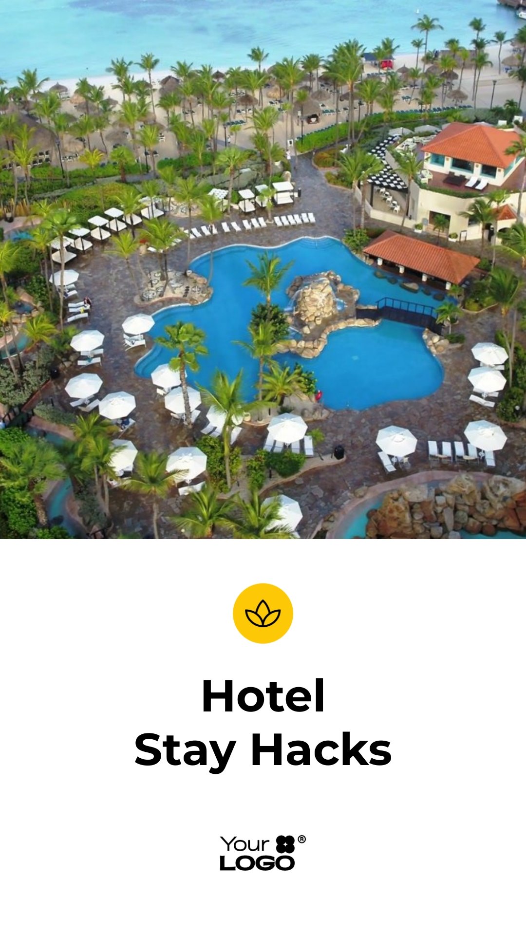 Sleek Hacks for Pleasant Stay in A Hotel Explainer Video Vertical Template