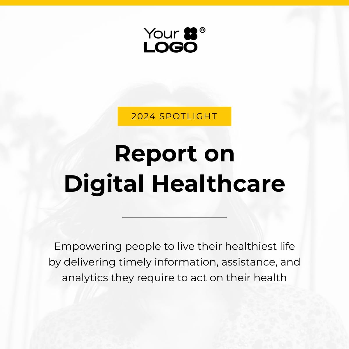 Sleek Healthcare Spotlight Report LinkedIn Post Template