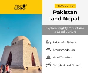 Sleek Holiday Getaway Package Display Ad Template