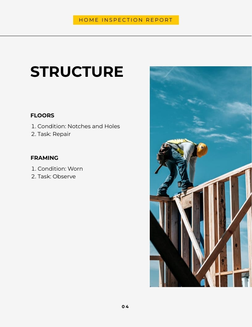 Sleek Home Inspection Report Template | Visme