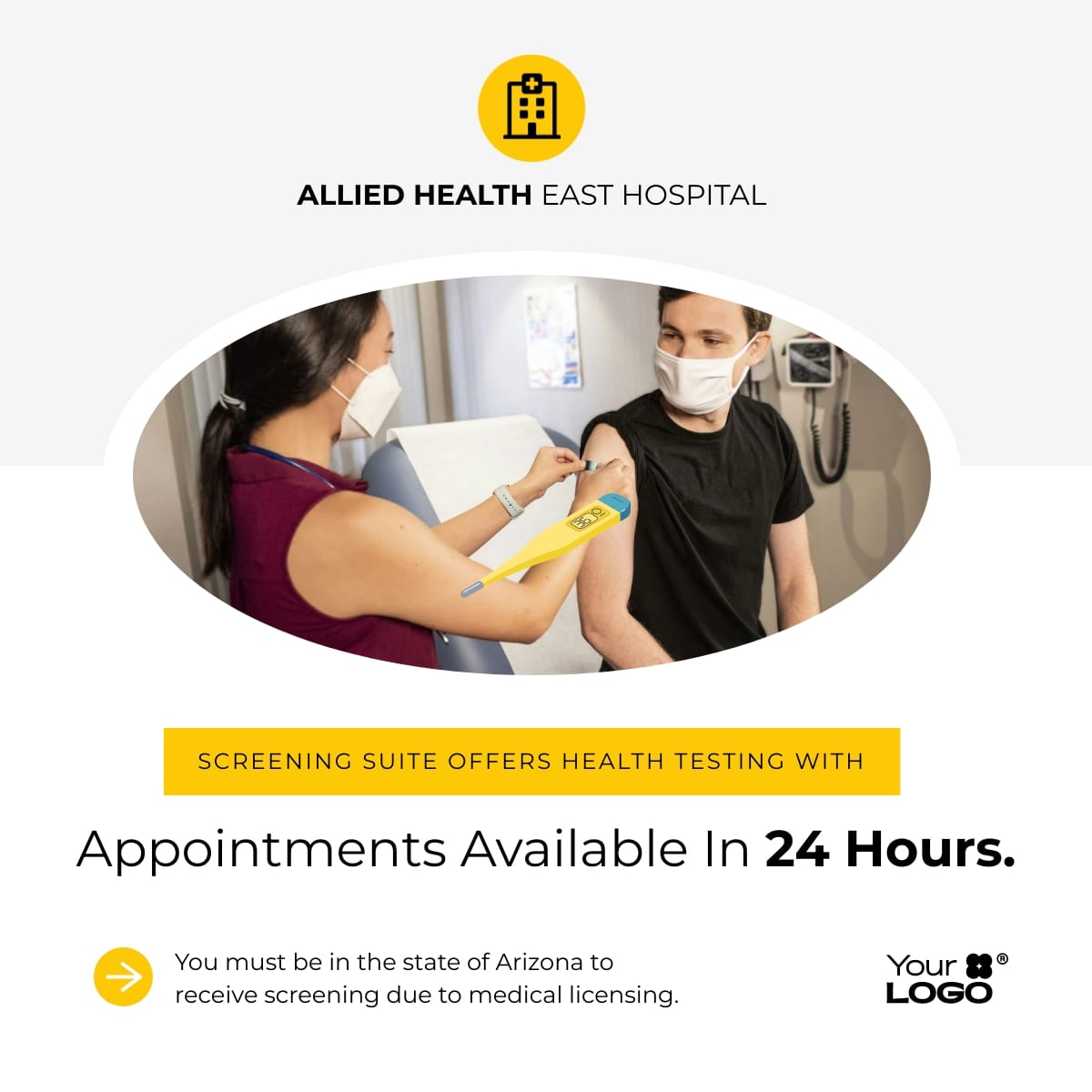 Sleek Hospital Check Up LinkedIn Post Template