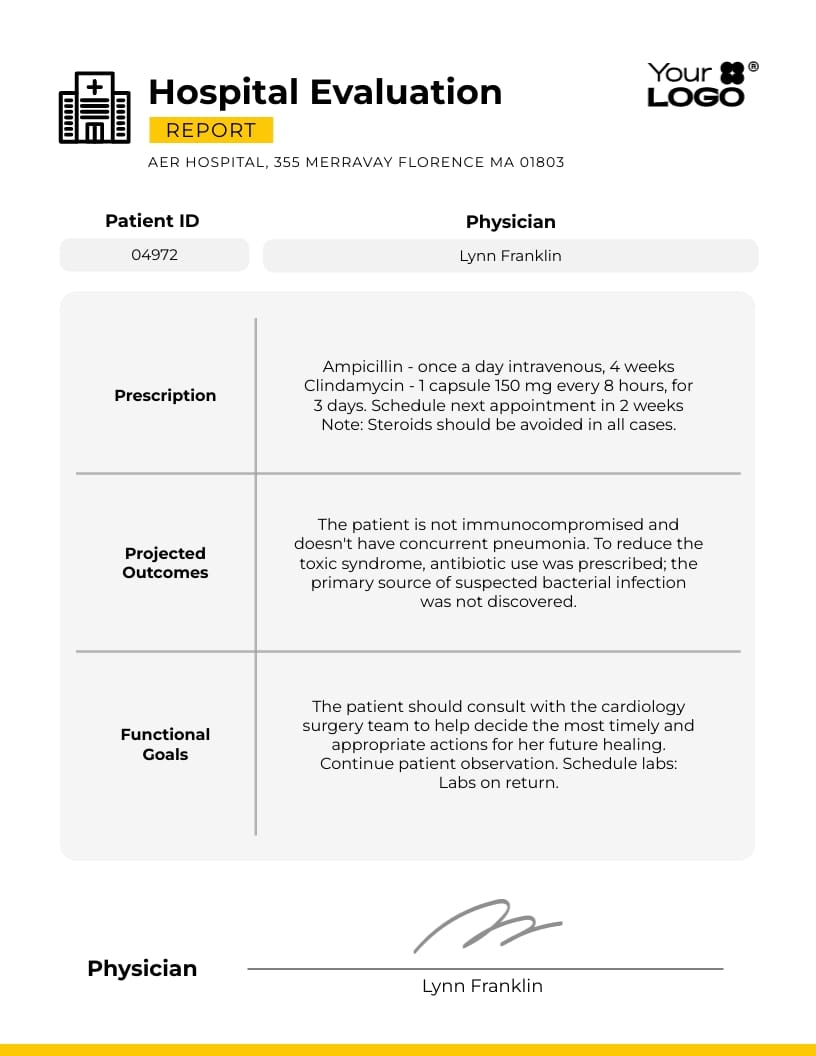 Patient Report Template | Visme