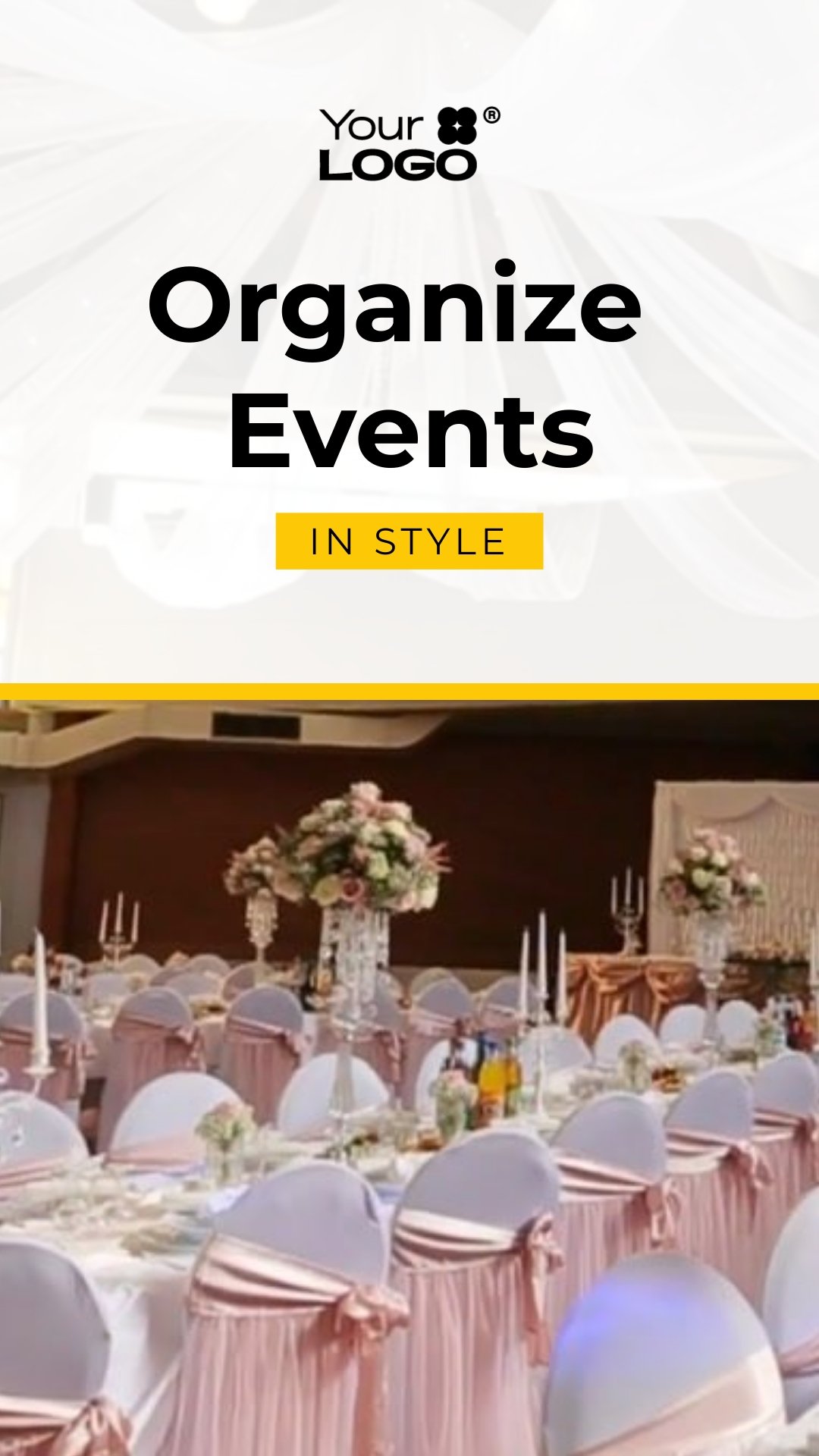 Sleek Hotel Event Space Promo Video Vertical Template