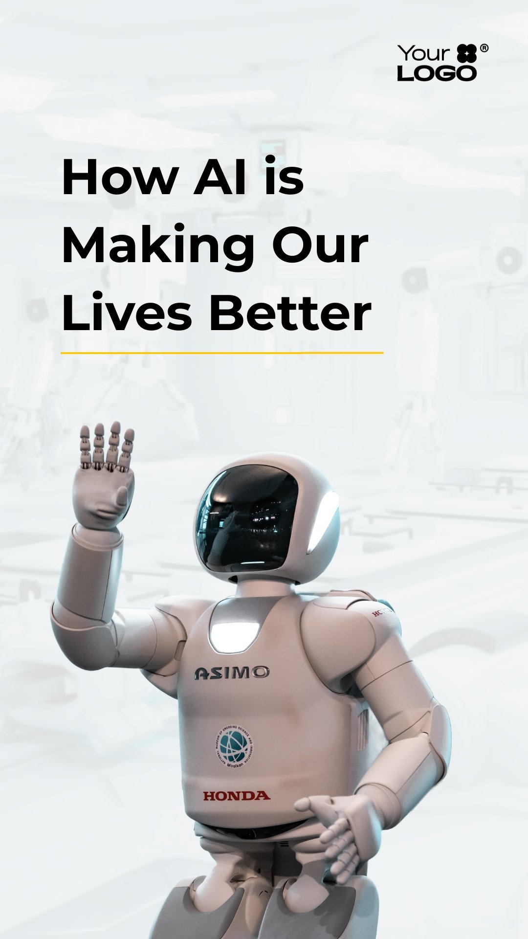 Sleek How AI is Improving Our Lives Explainer Video Vertical Template