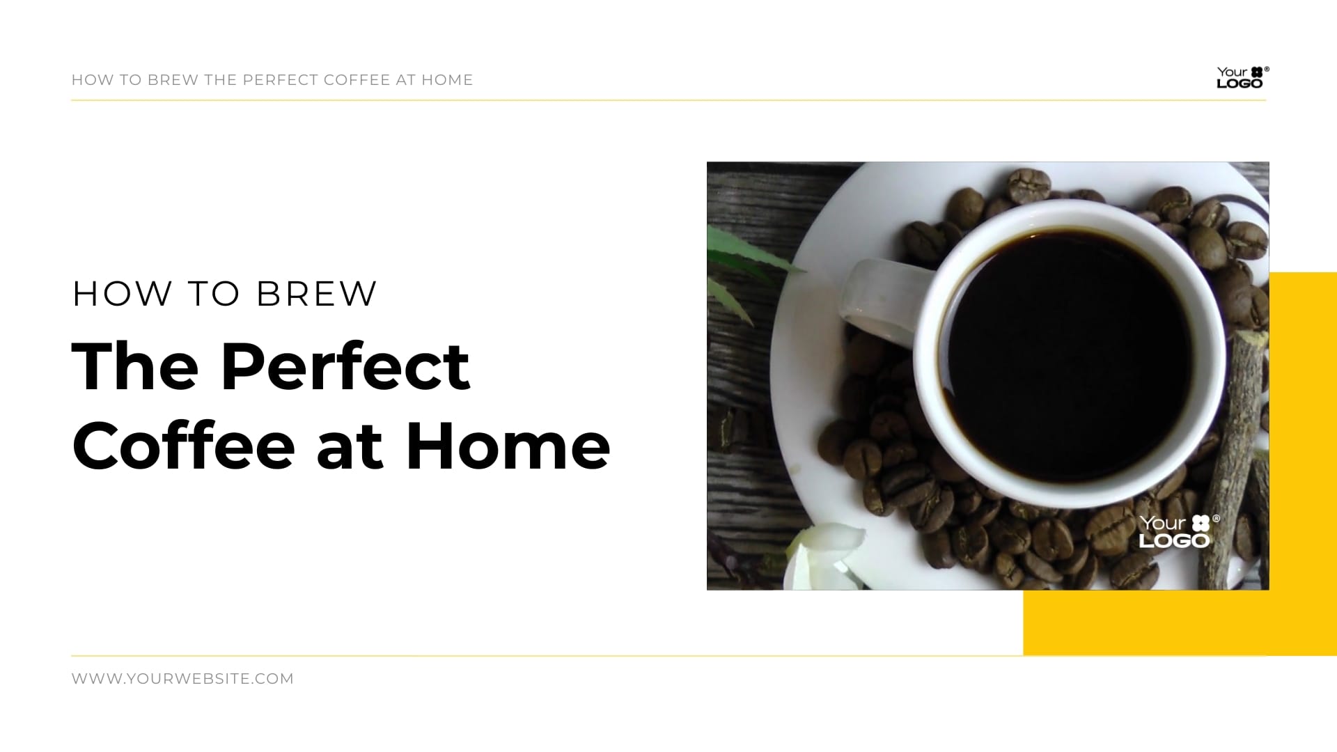 Sleek How to Brew The Perfect Coffee At Home Explainer Video Template