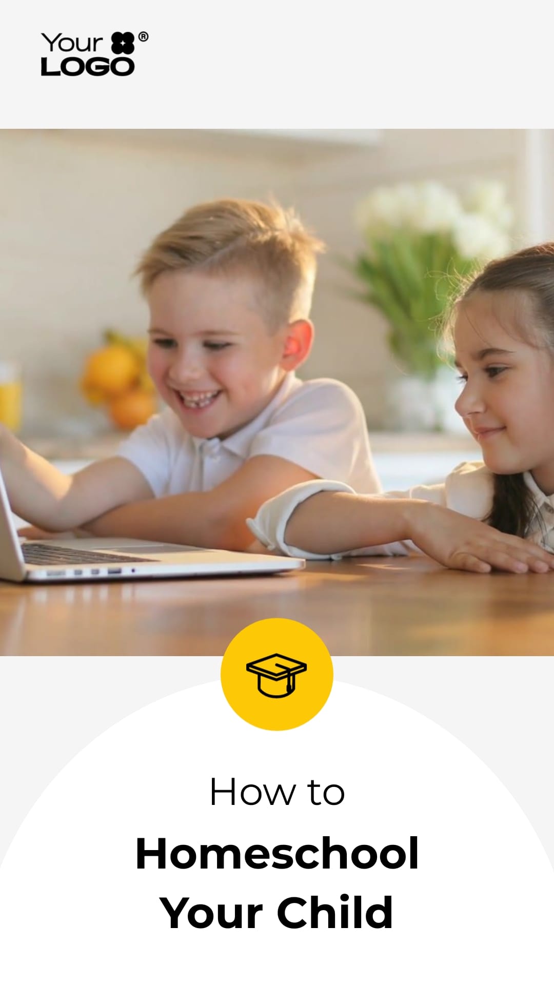Sleek How to Homeschool A Child Explainer Video Vertical Template