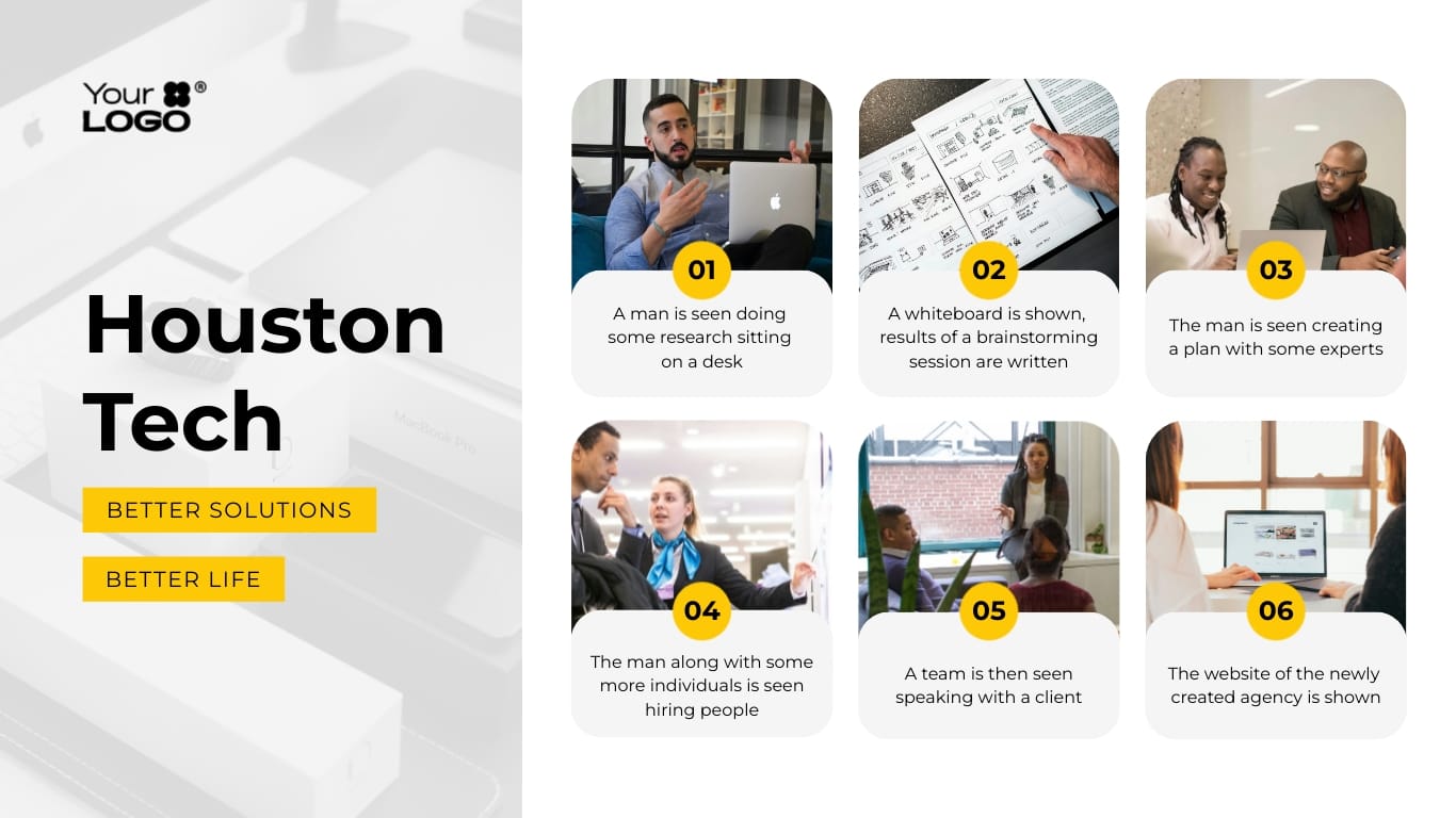 Sleek How to Start an IT Agency Storyboard Template