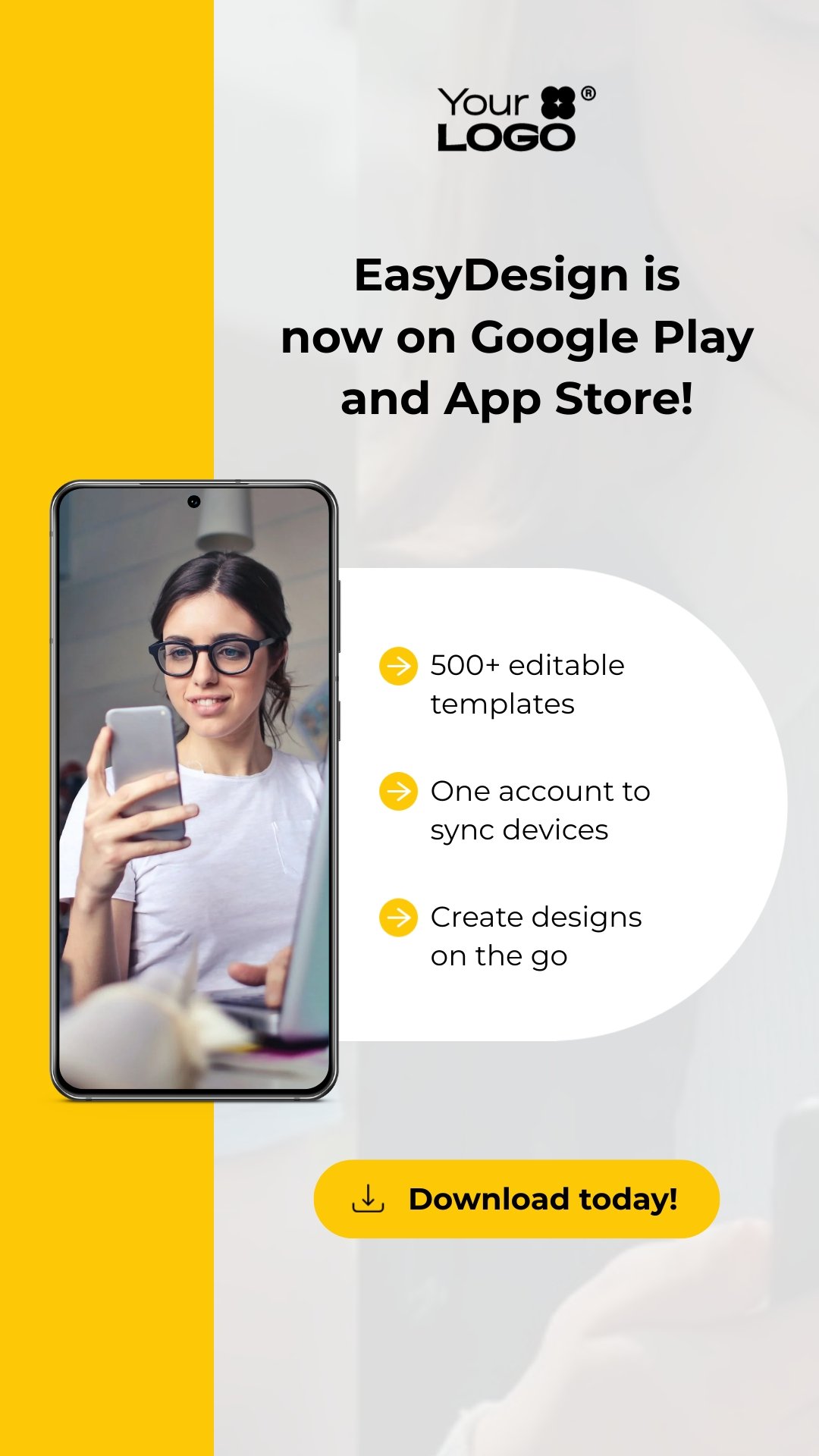 Sleek Mobile App Promo Video Vertical Template