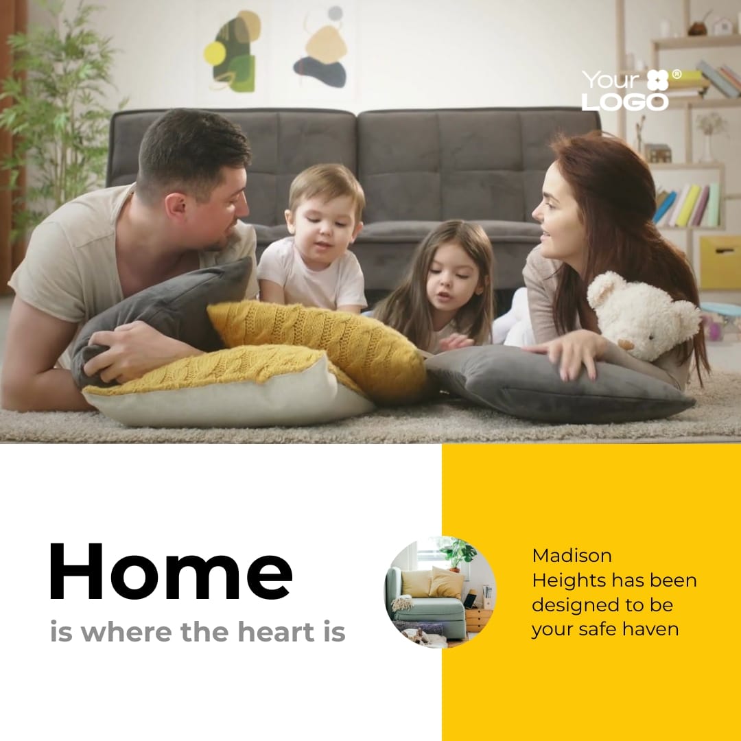 Sleek New Apartment Complex Promo Video Square Template