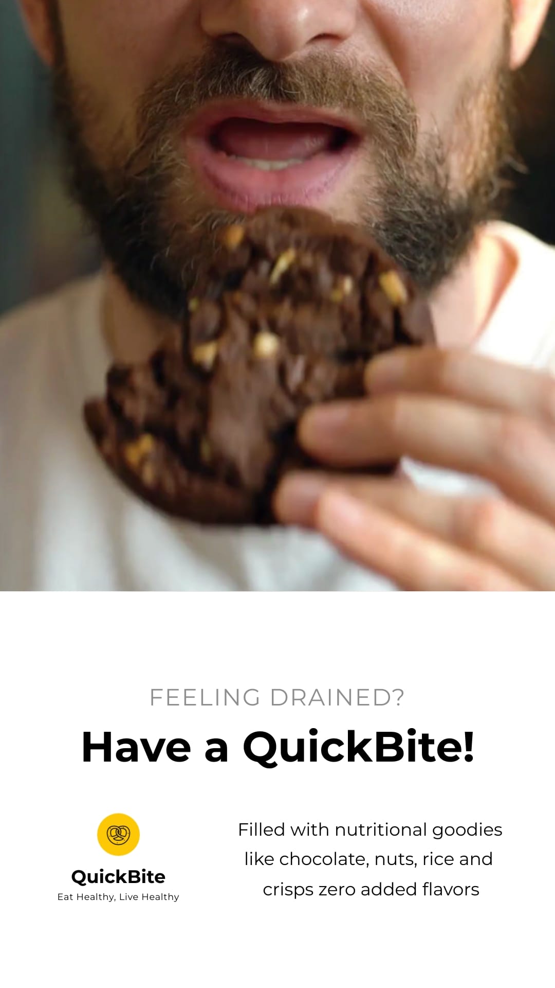 Sleek New Healthy Snack Promo Video Vertical Template